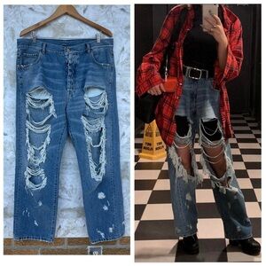 Ben Taverniti Unravel Project destroyed jeans size 29